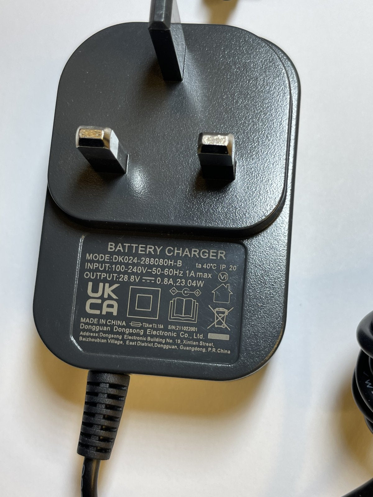 Replacement Charger for Shark Stratos IZ400UK Cordless Stick Vacuum Cleaner