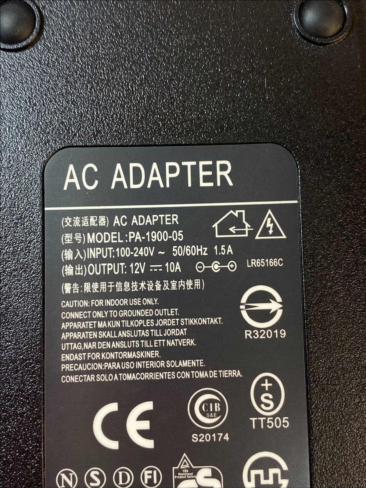 12V 10A AC-DC Adaptor Power Supply with Car Socket Fag Lighter Port 12V Output