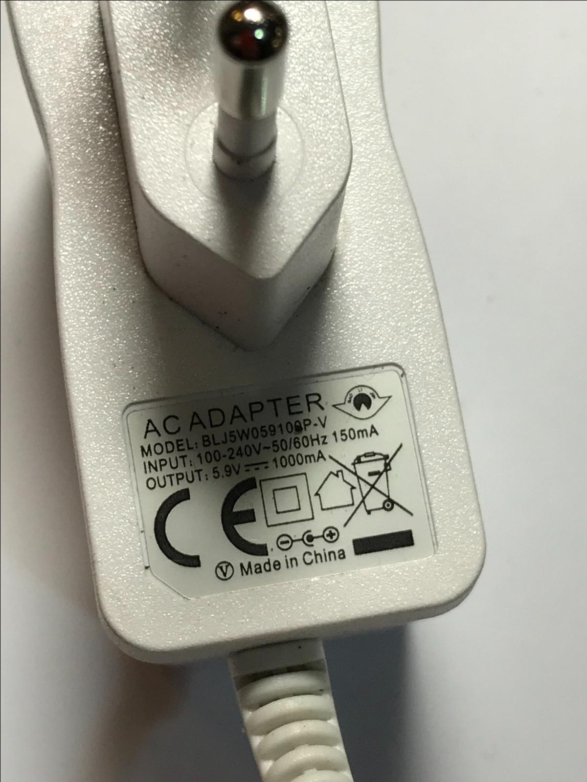 Genuine EU 5.9V 1000mA AC Adapter model BLJ5W059100P-V Baby Monitor Charger
