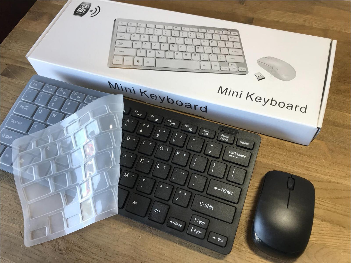 Wireless Small Keyboard and Mouse for LG 50PH670V 3D 50" Plasma SMART TV (Black)