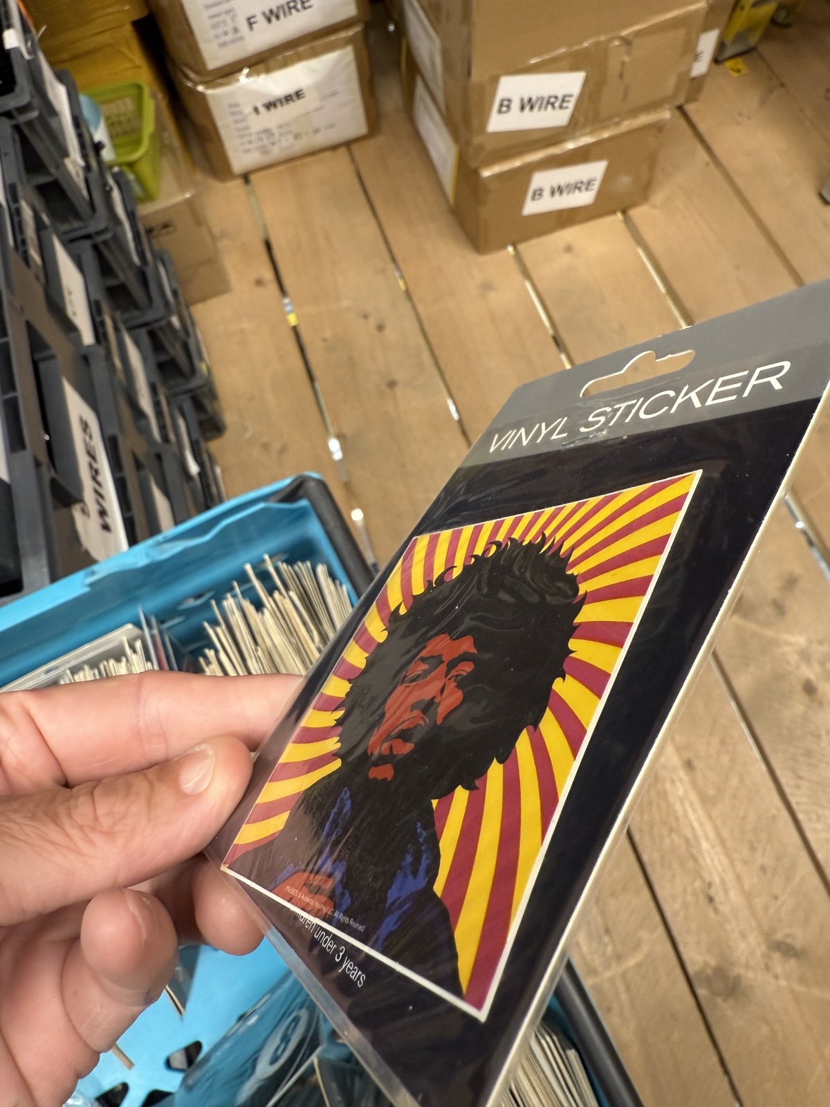 JIMMY HENDRIX VINYL CAR/MOTORBIKE/HELMET DECAL STICKER