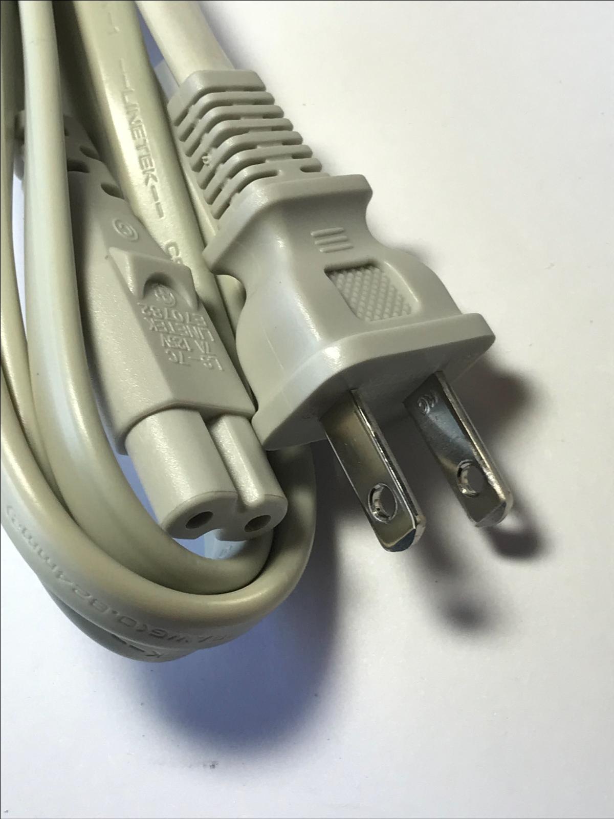 US USA Plug to Figure of 8 Fig8 Power Supply Cable Fly Lead Cord Fig 8 C7 Cream,