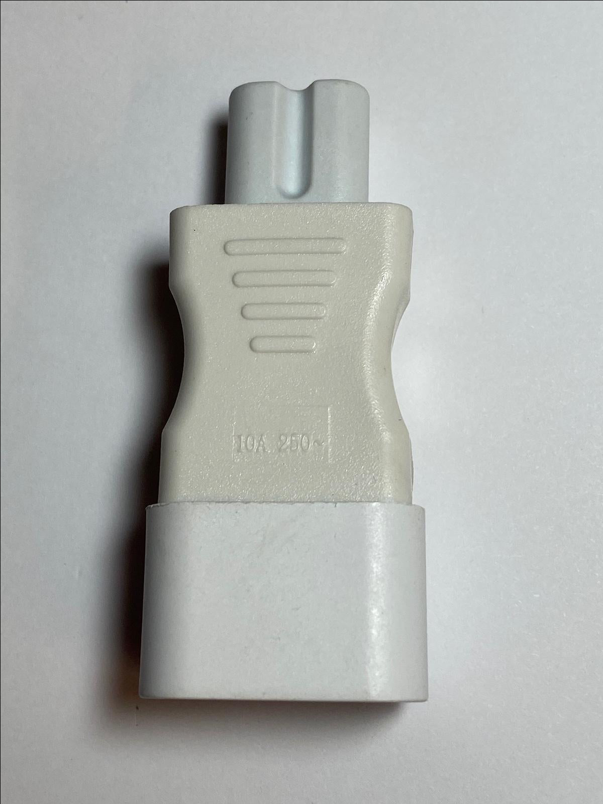 C7 TO C14 WHITE Convertor Connector for AC Adaptor Power Supply Fig 8 to Kettle
