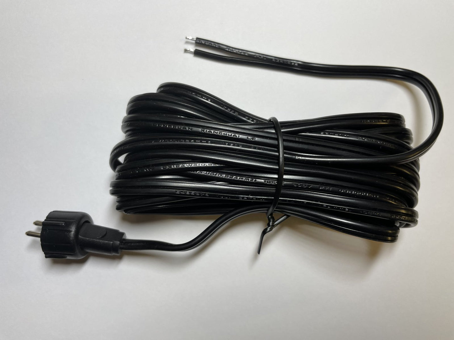 2 Pin Screw Waterproof Outdoor AC-AC Adaptor Fly Lead with 2 Bare Ends