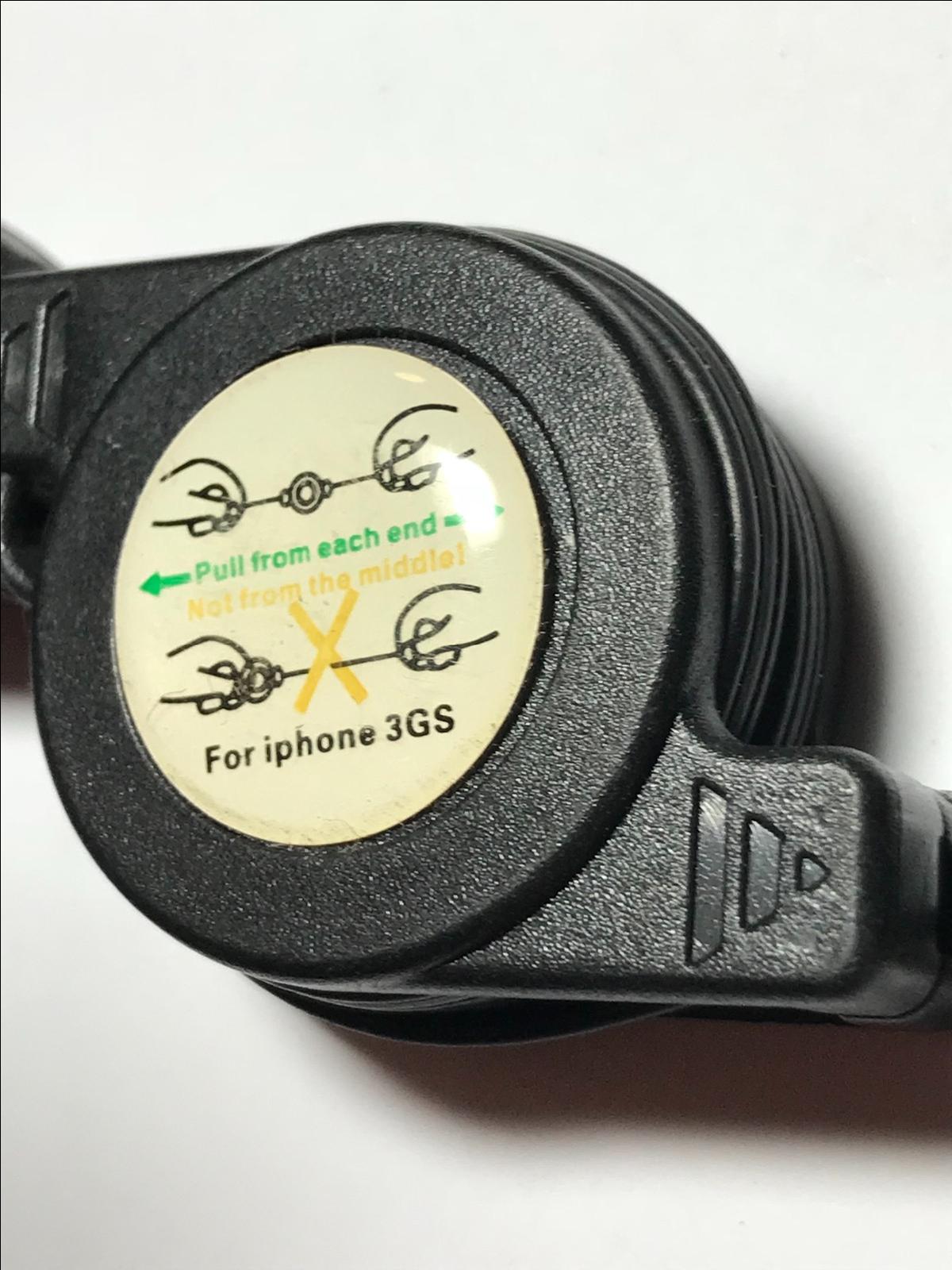 Black USB to Apple Iphone/Ipad/Ipod 30 Pin Universal Retractable Cable Lead