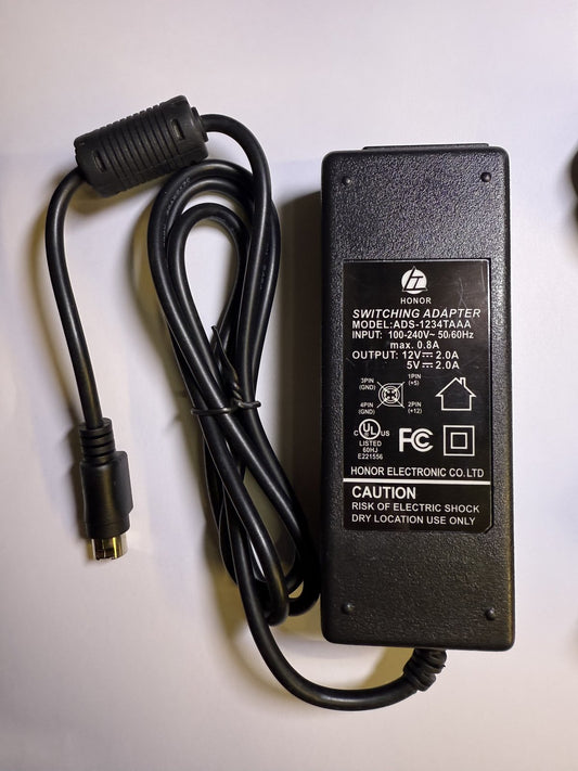 12V 2A 5A 2A 4 Pin Din Mains AC DC Adapter Power Supply - NO MAINS LEAD INCLUDED