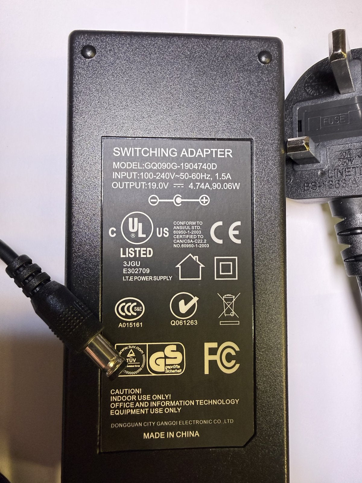 Replacement 19V 3.42A AC-DC Power Adaptor for SanDisk Professional 12TB G-DRIVE