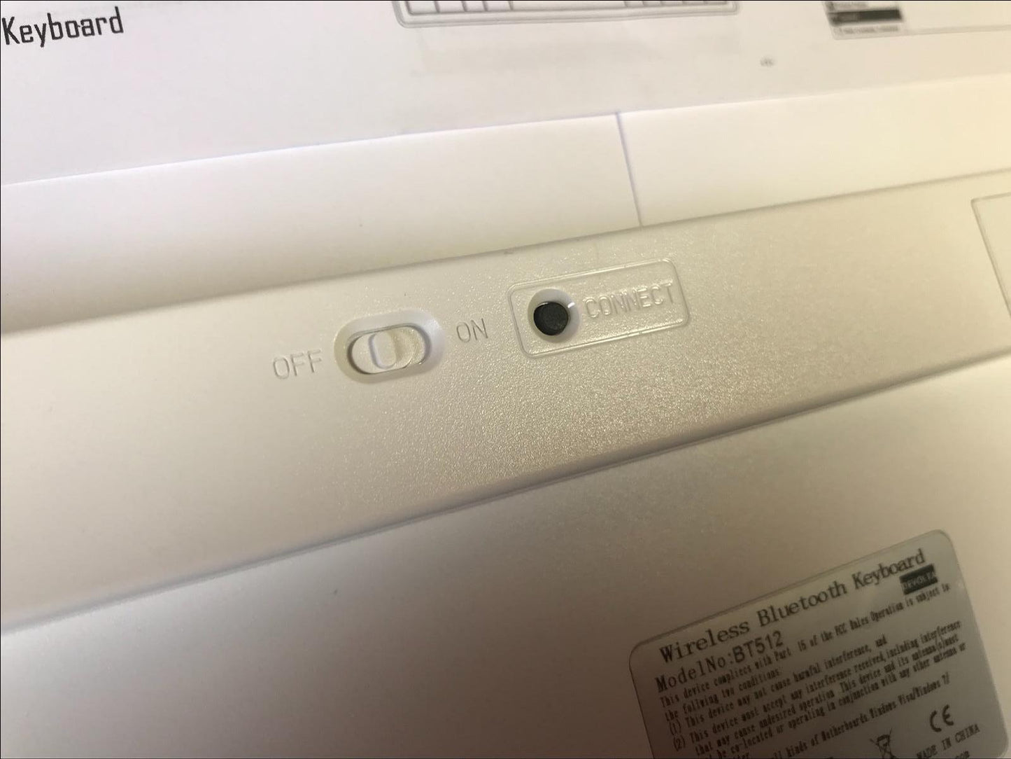 White/Silver Wireless Bluetooth Keyboard for SAMSUNG UE40D6100SK SMART TV