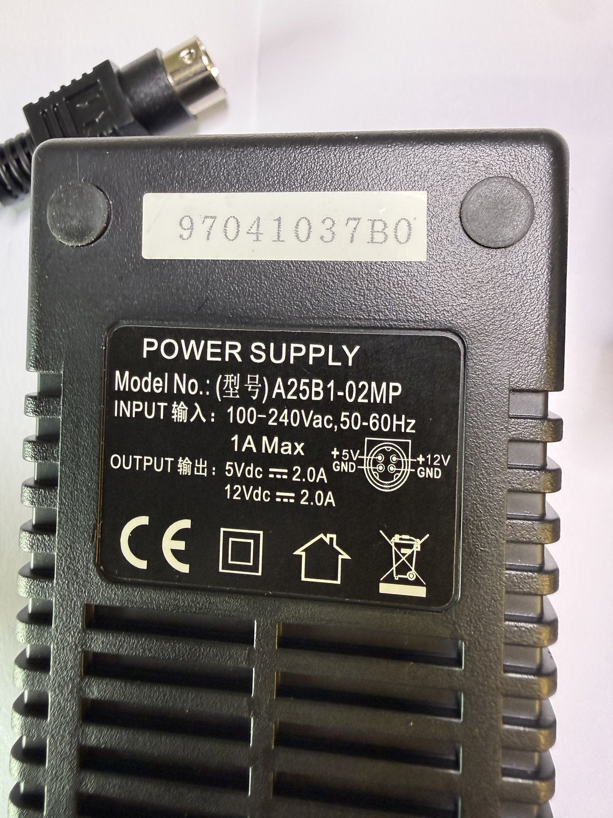 12V 2A 5V 2A AC Adaptor Power Supply to fit AKASA CS-120/0502000-E PSU