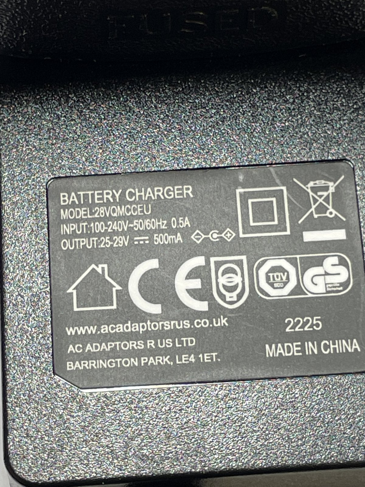 Urgent Solution to Replace 25-29V 800mA Battery Charger MC2508B-B MC2508A-B