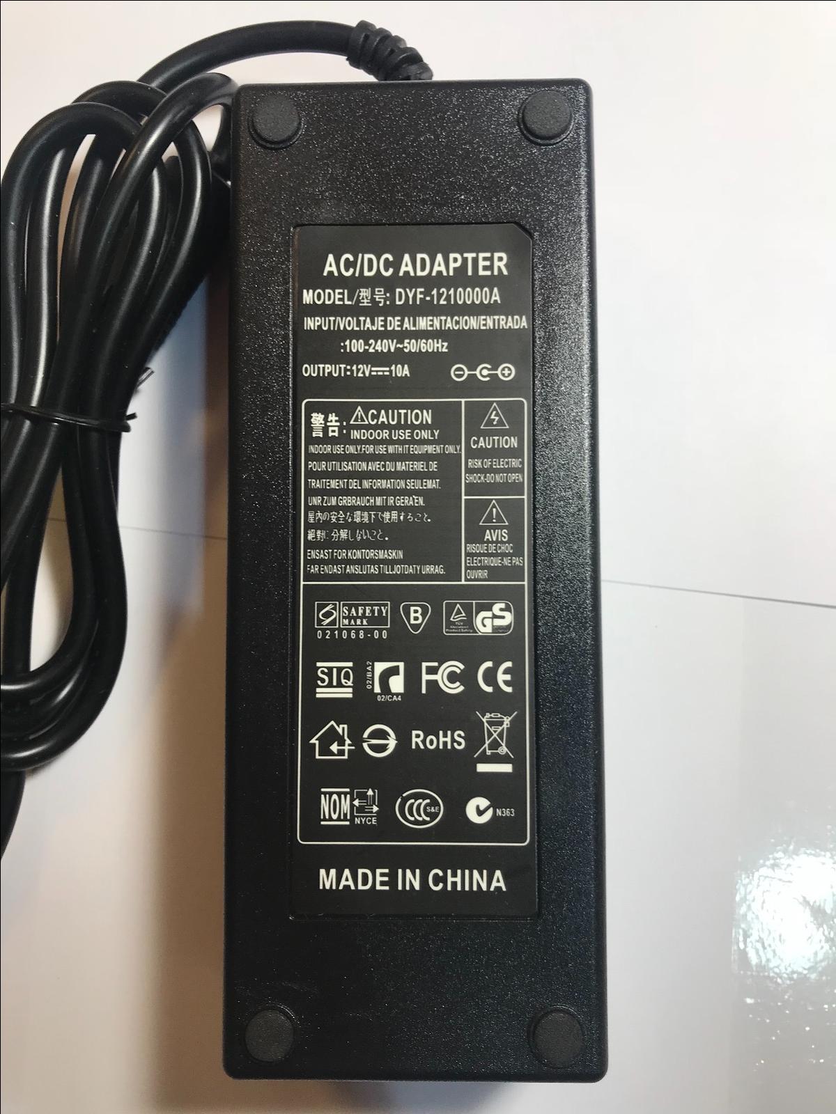 Replacment 12V 8.5A AC-DC Switching Adaptor Power Supply Model GST120A12-R7B
