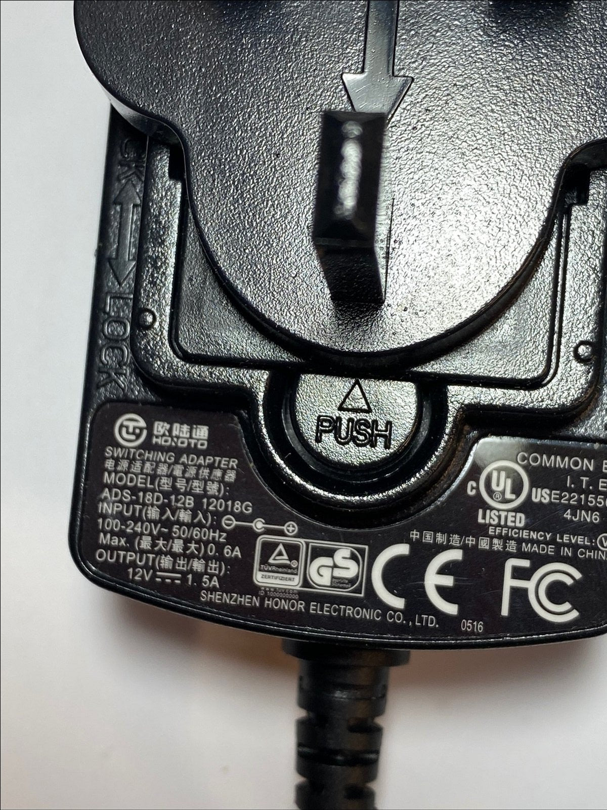 Replacement for 12V 1.5A Switching Adaptor ADS-25D-12 12018E