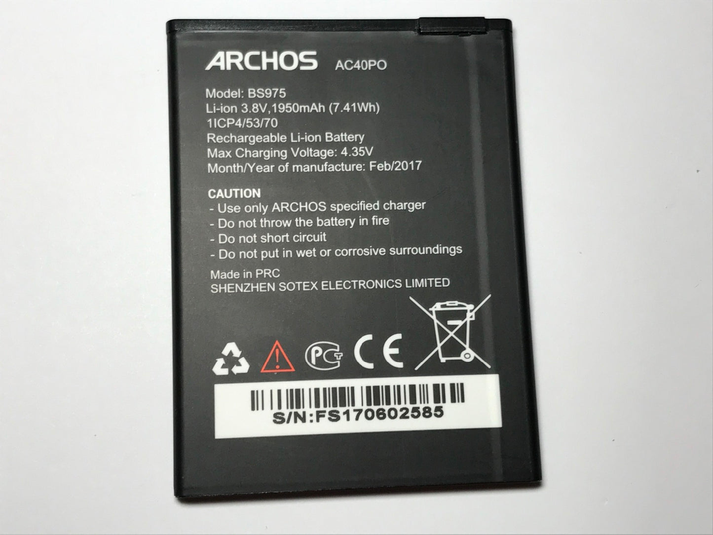 Genuine ARCHOS Rechargeable Li-ion battery AC40PO 3.8V 1950mAh for 4o 40 Power