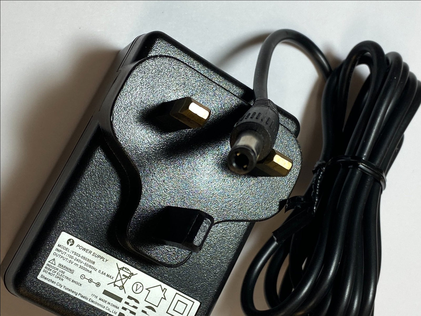 5V 3000mA 3A AC-DC Adaptor Power Supply model YS03-050300B Shenzhen City