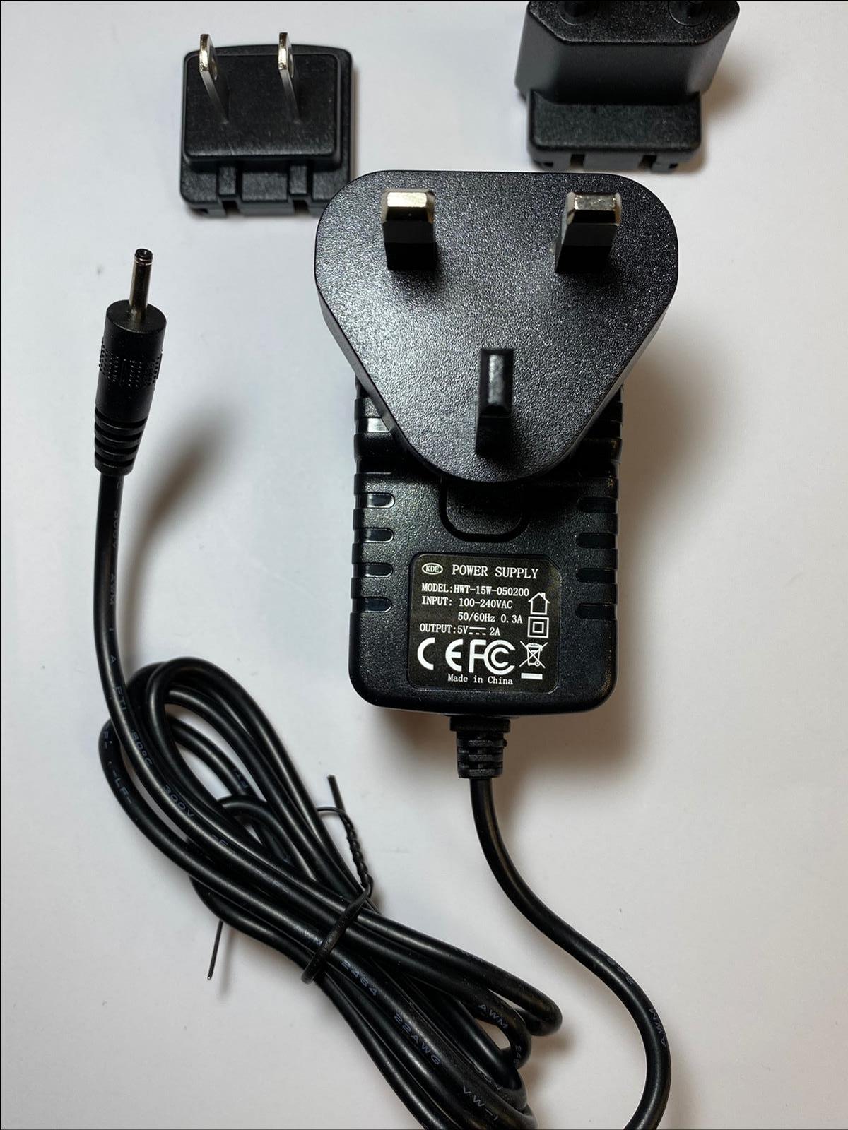 HWT-15W-050200 5V 2A AC-DC Adaptor Power Supply Charger 2.5mm x 0.8mm