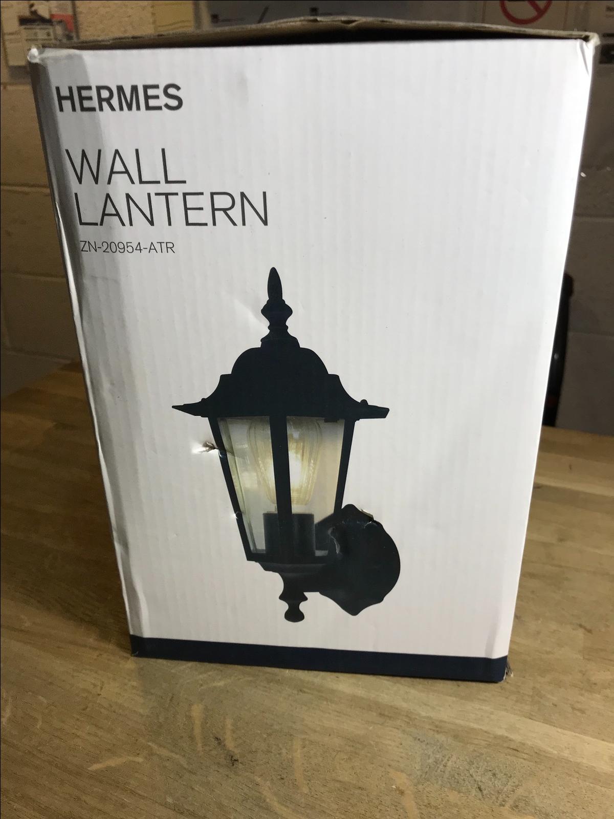 ZINC OUTDOOR HERMES WALL LANTERN ZN-20954-ATR IP44 E27 42W MAX 37CM HIGH