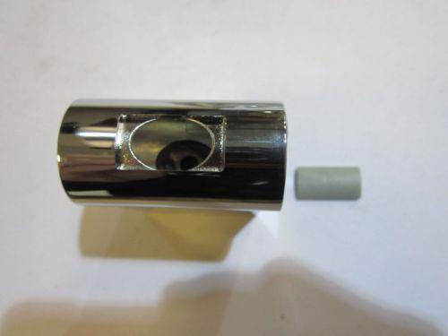 2 x 22mm Chrome Riser Rail Pole Fixings with Screws and Raw Plugs