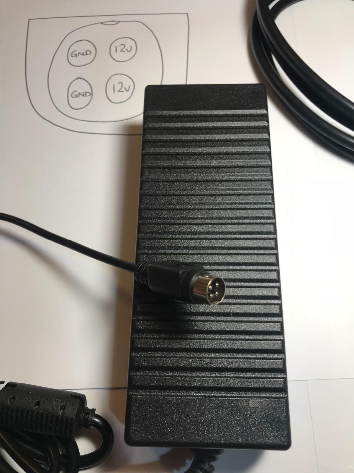 Replacement for 12V 6500mA AC Adapter CW1206500 4 Pin Power Supply + UK Plug