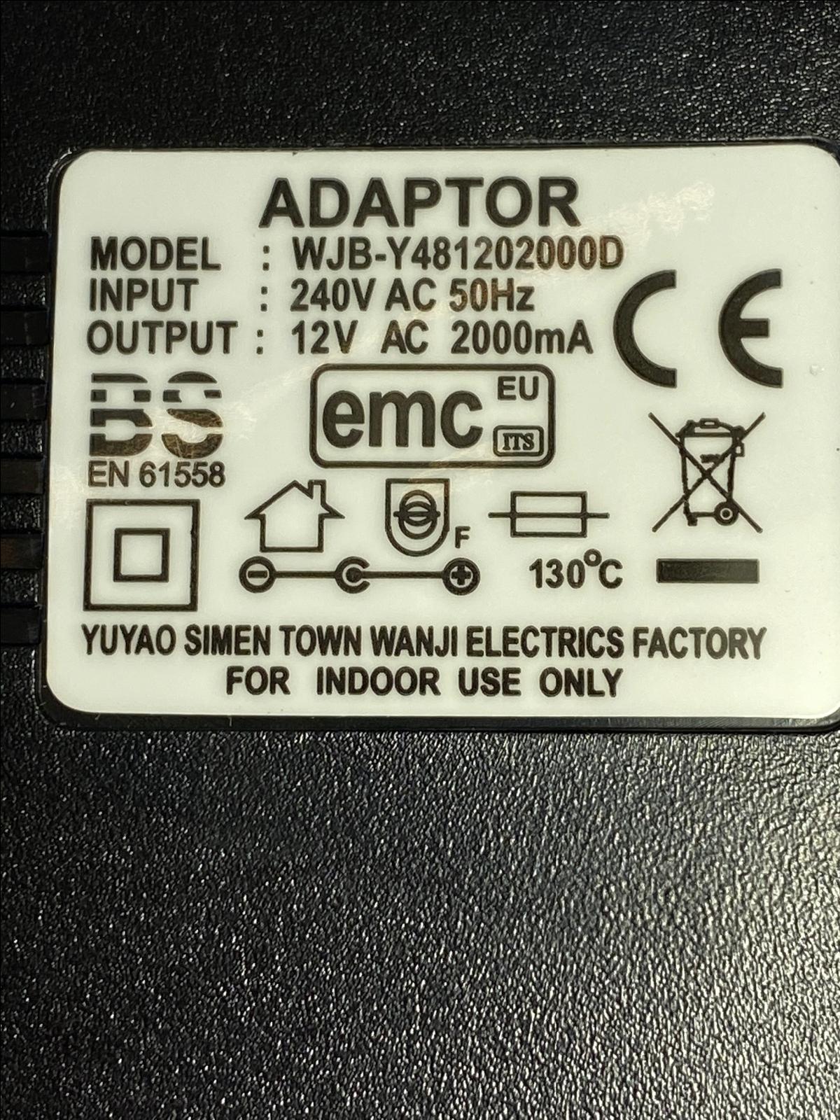 Replacement for 12V ~ 750mA 9VA AC-AC  XUN WINR Adaptor Model XY-12000750AB