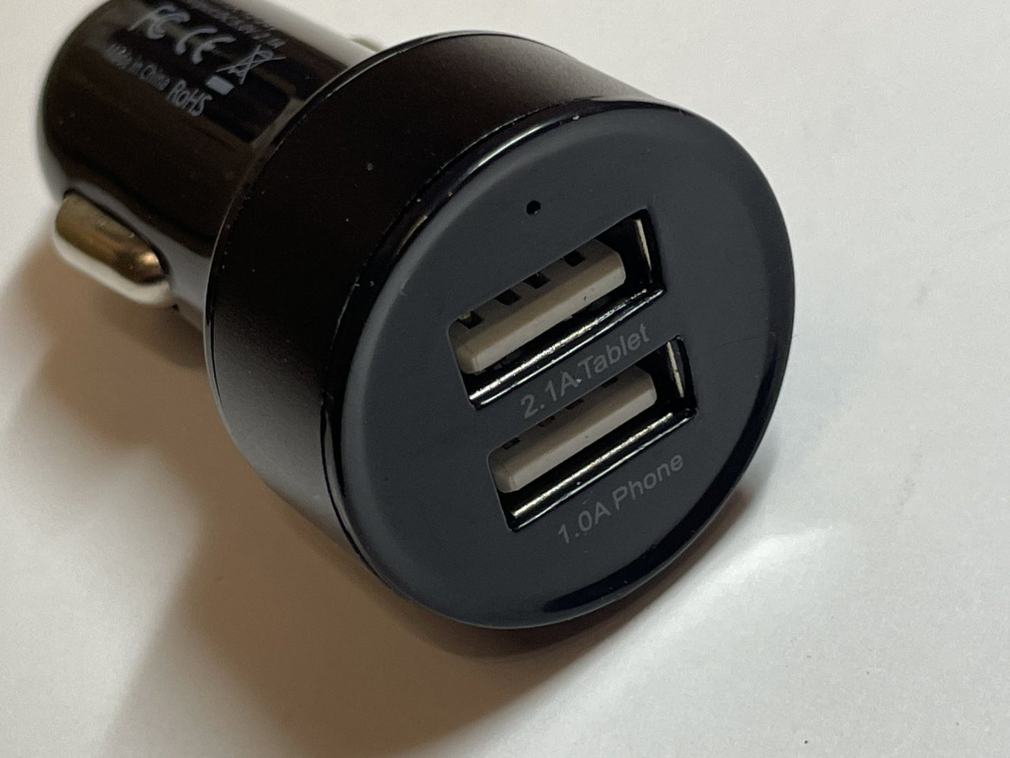 12V - 24V DC In Car Charger Dual USB Port 1A / 2.1A Cigarette CLA Adaptor