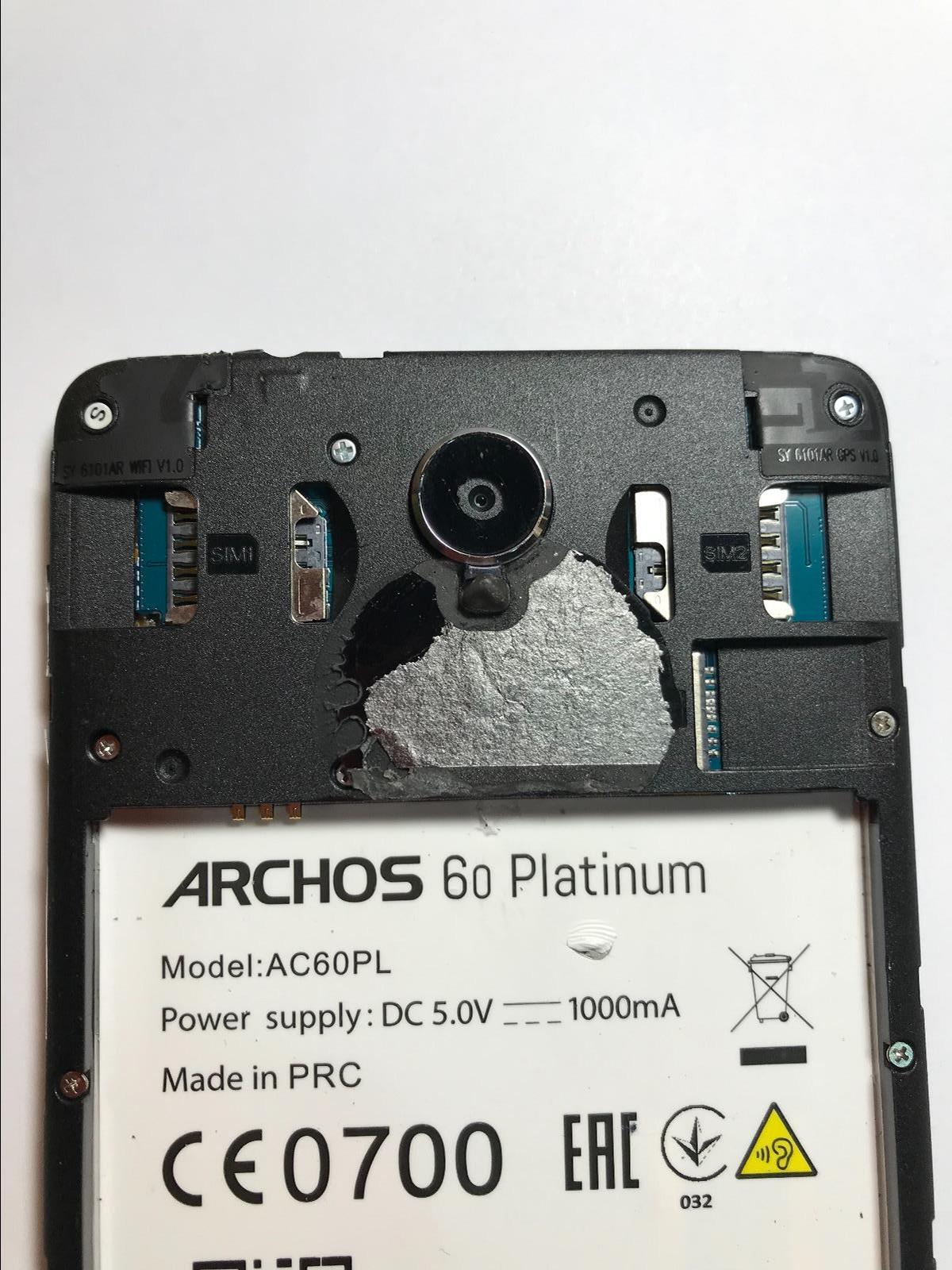 NAKED Ex Display ARCHOS 60 Platinum AC60PL Smartphone with Damaged Back