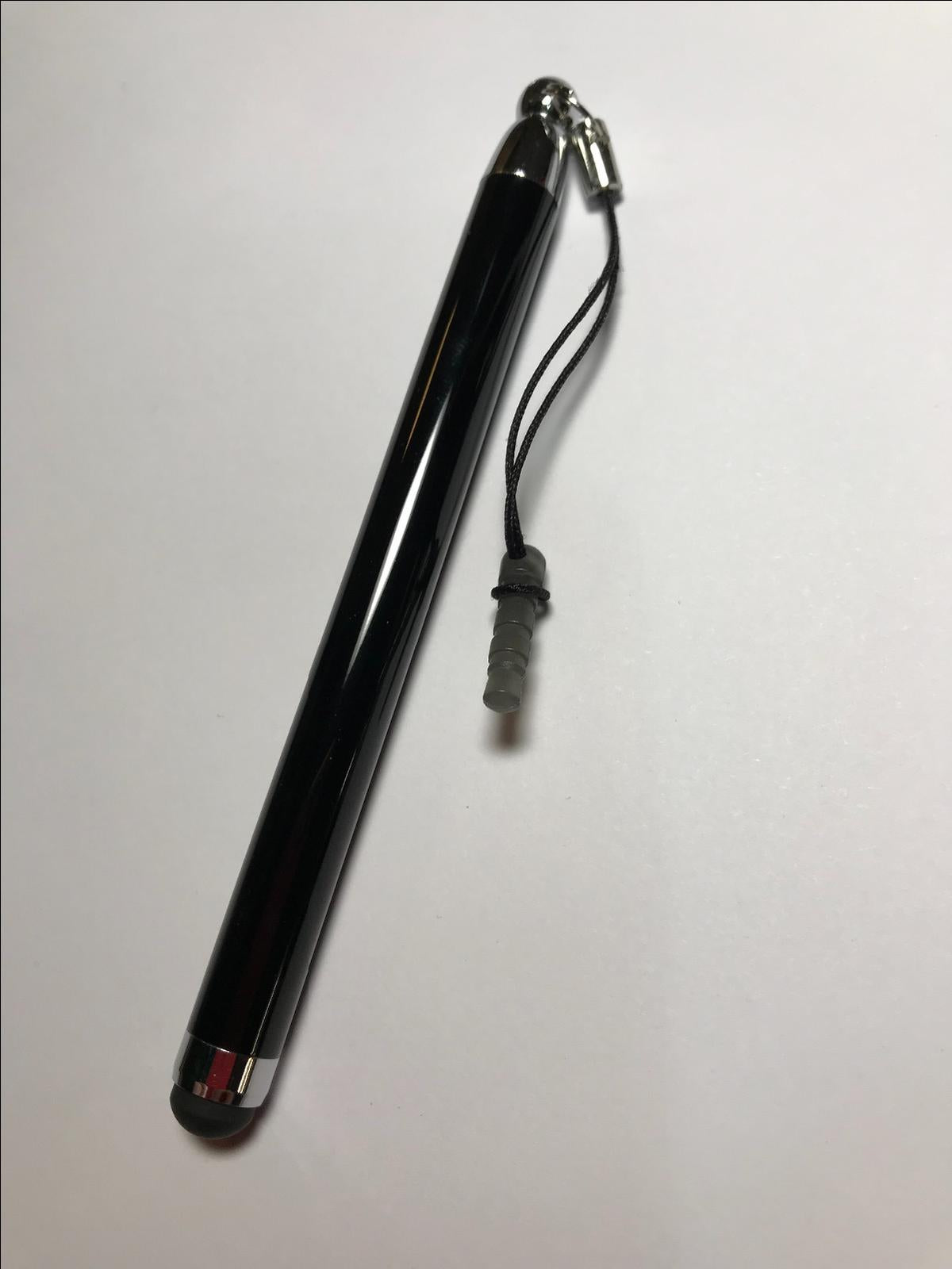 Black Stylus Touch Screen Pen for Tablet PC / Ipad with Headphone Jack Storage