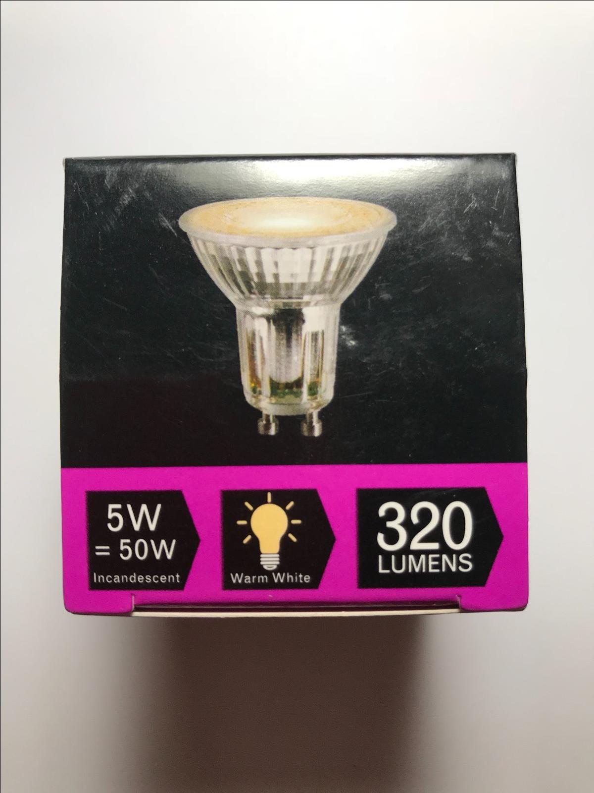 10 x 5W Full Glass LED GU10 CREE 5W = 50W Wickes Warm White Spotlight Lamp Bulbs