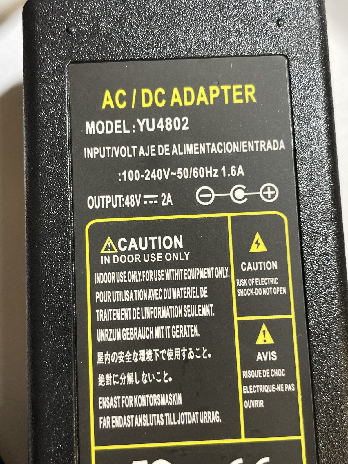 Replacement for CS Power Supply 48V 2A CS-4802000 4 Pin Connector AC-DC Adaptor