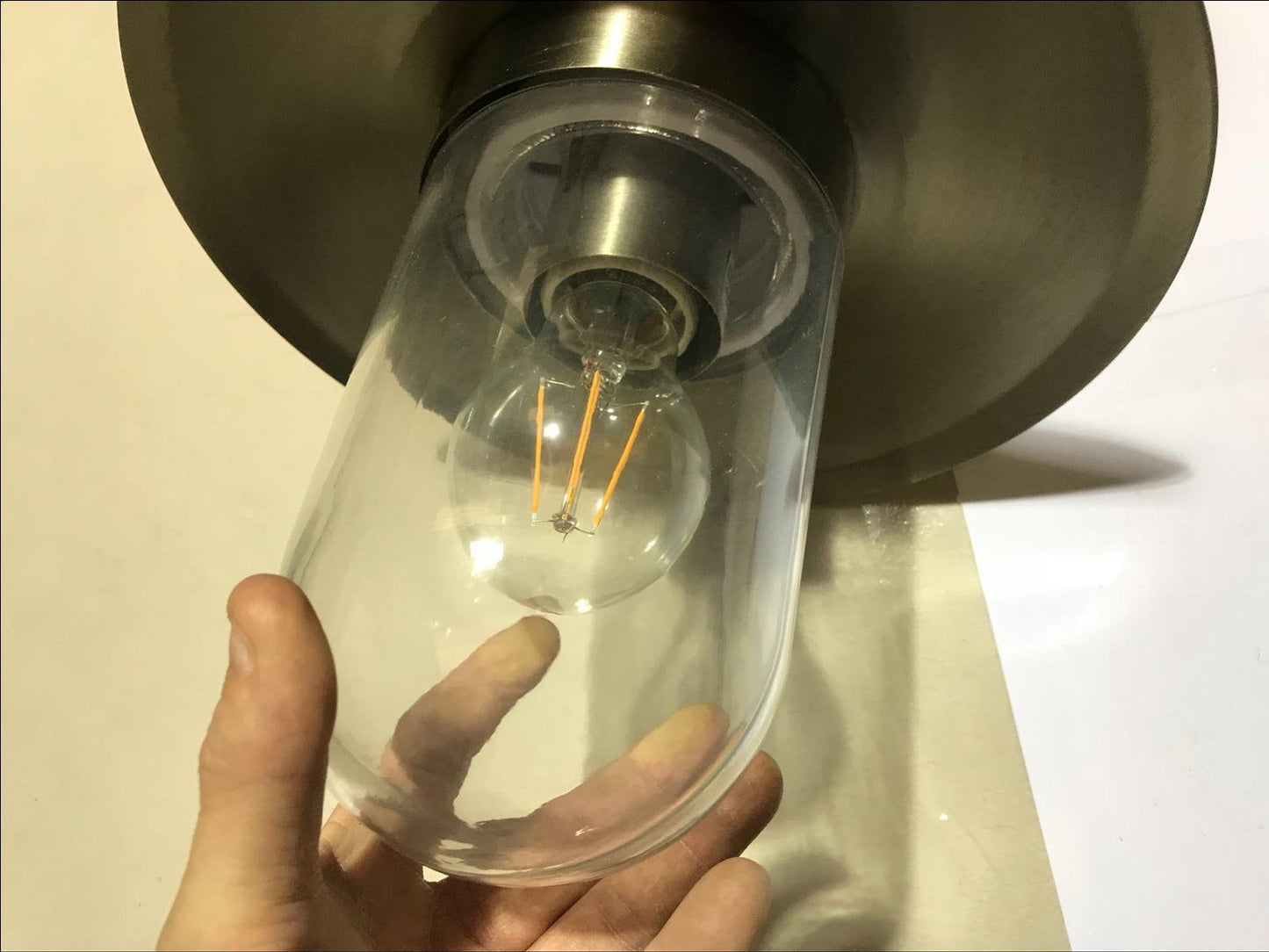 EX DISPLAY Forum Lighting LUNA Station Lantern Style Wall Fitting ZN-20942-SST