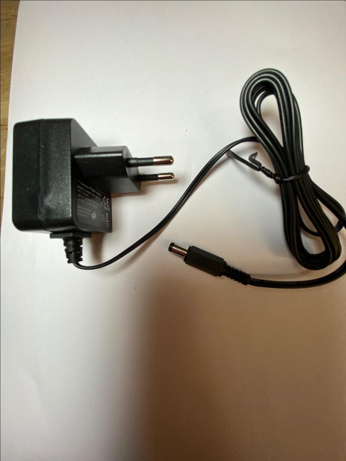 EU 9V 0.6A 600mA Power Supply AC-DC Adaptor SAW06C-050-1000GD T7619YY 2.1mm