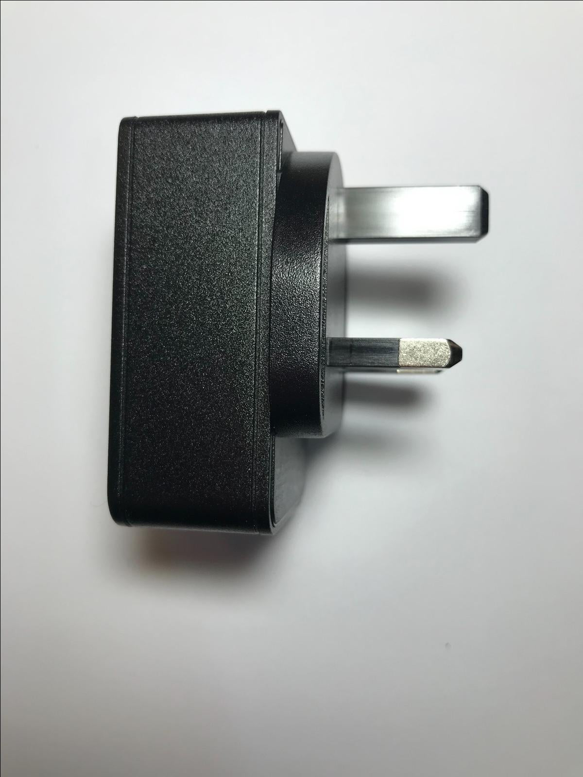Replacement 5V 2A USB Mains AC-DC Adaptor UK Plug With USB-A to 5.5mm x 2.1mm dc