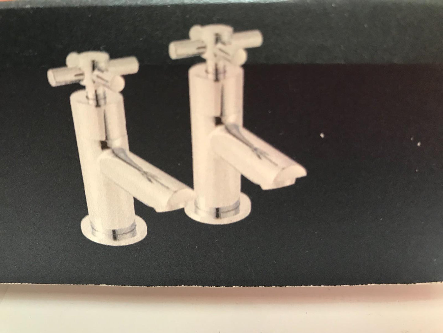 WICKES TRIVOR BATH TAPS FOR 2 HOLE BATHROOM BASIN HIGH/LOW PRESSURE 1/4 TURN