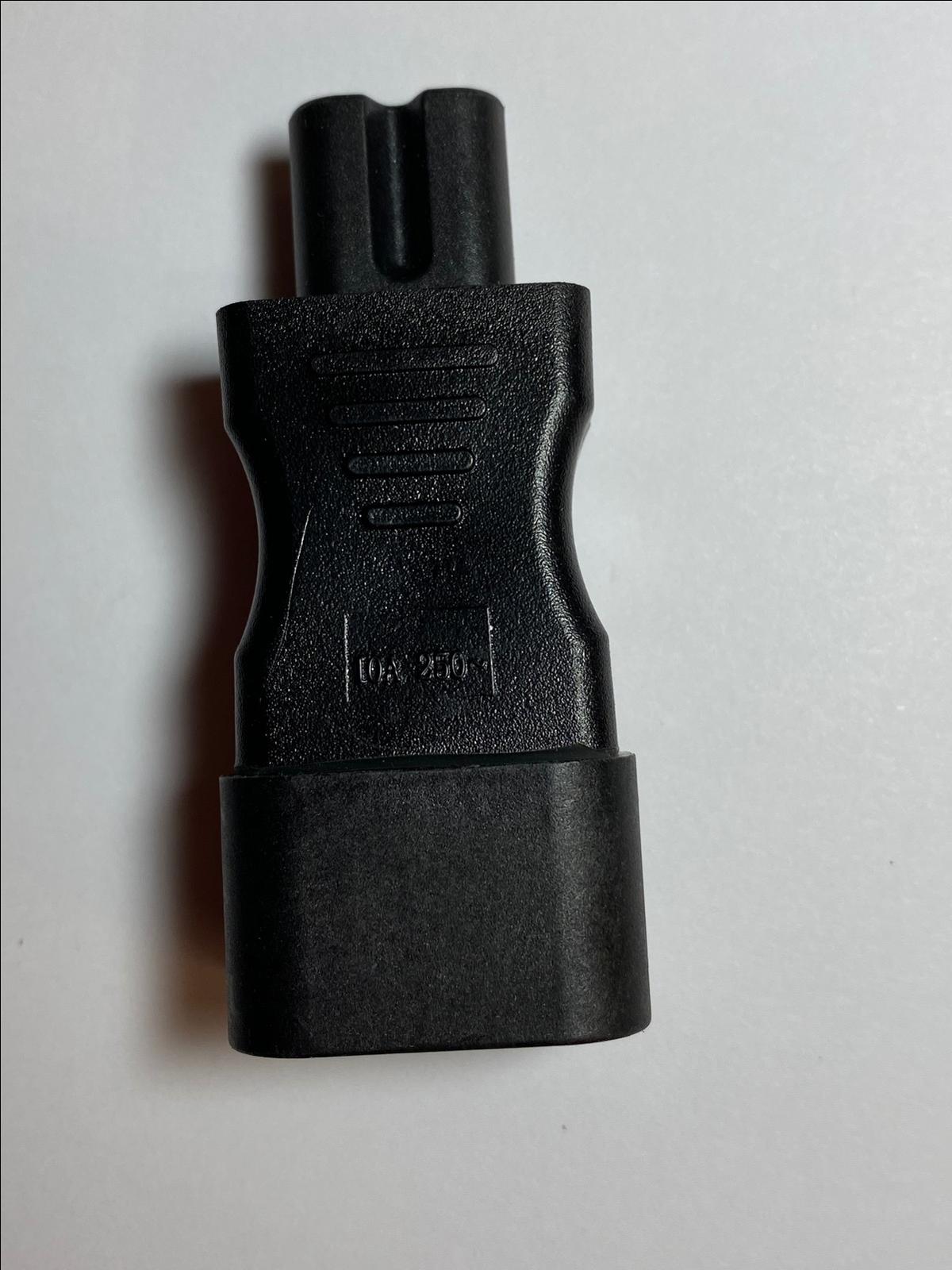 C7 TO C14 BLACK Convertor Connector for AC Adaptor Power Supply Fig 8 to Kettle