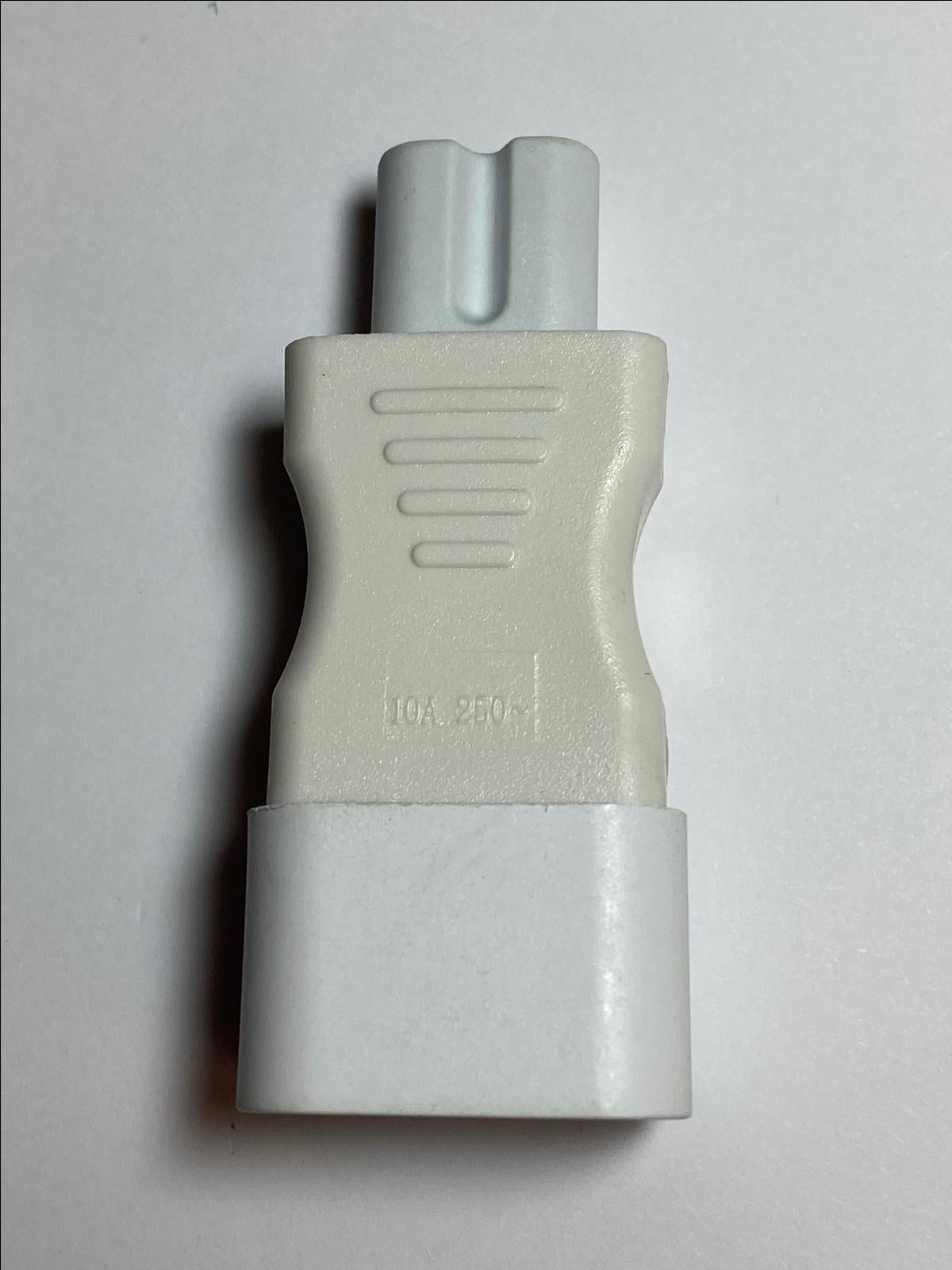 C7 TO C14 WHITE Convertor Connector for AC Adaptor Power Supply Fig 8 to Kettle