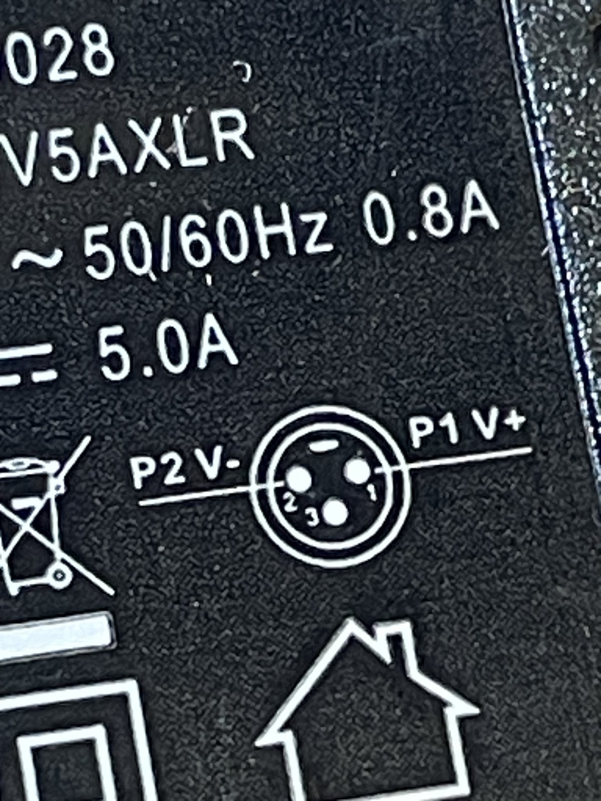 5V 5A AC-DC Switching Adapter SJ-05050028 3 Pin XLR Power Supply UK Plug