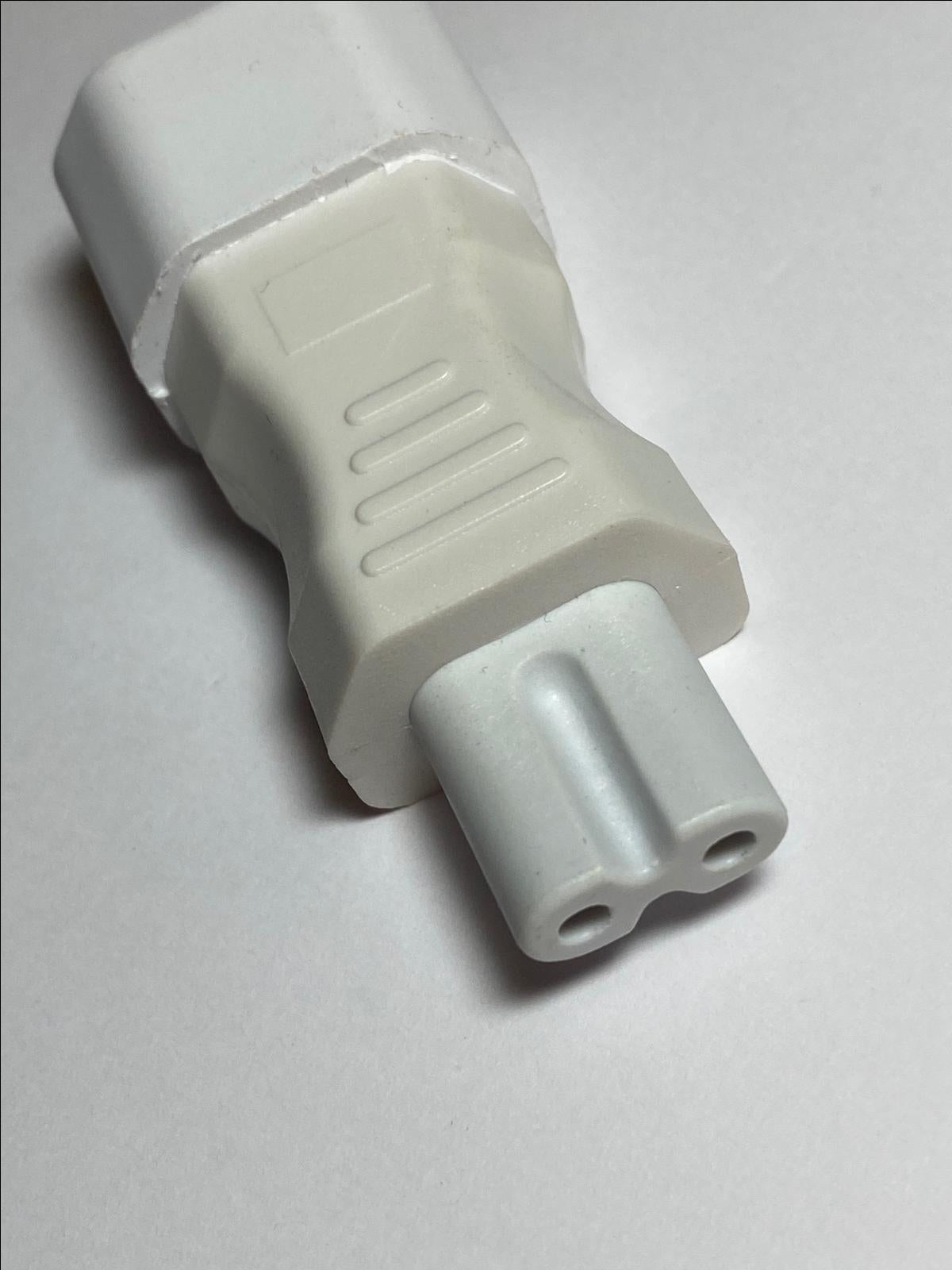 C7 TO C14 WHITE Convertor Connector for AC Adaptor Power Supply Fig 8 to Kettle