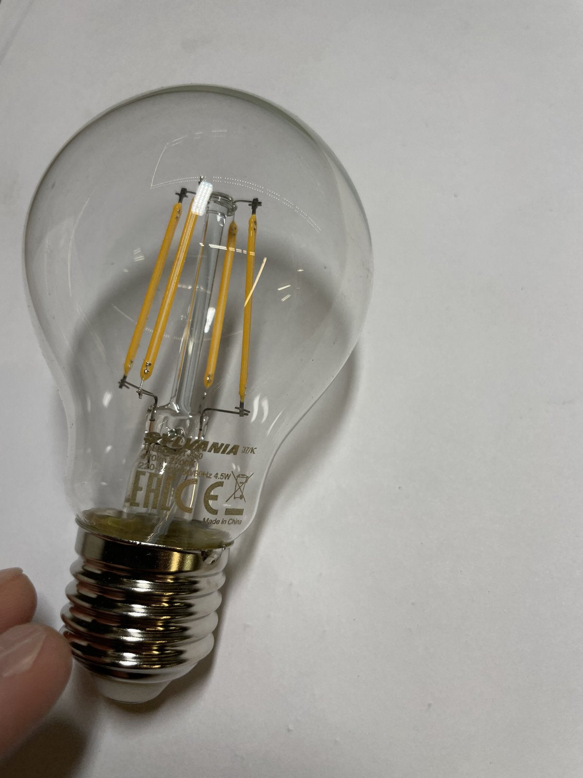 Box of 6 SYLVANIA TOLEDO RT GLS V4 CL 470LM 827 E27 SL 0027160 4.5W = 40W LED
