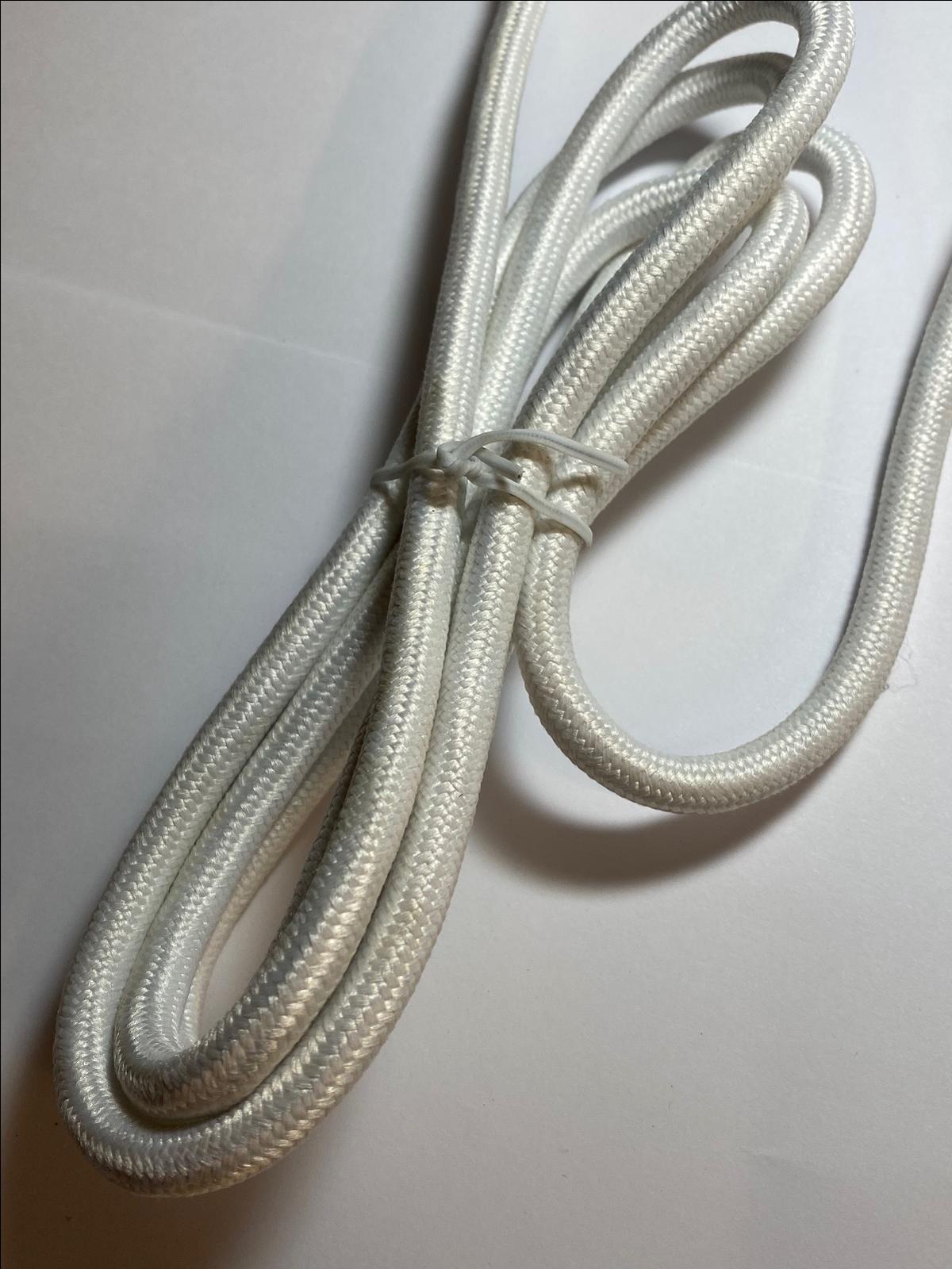 White Iron Braided Heat Resistant 3 Core Cable Lead Flex UK Plug with 13A Fuse