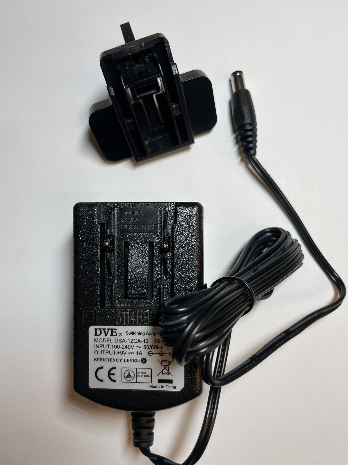 9V 1A 5.5MM X 2.1MM UK MAINS AC-DC SWITCHING ADAPTOR POWER SUPPLY WALLMOUNTED