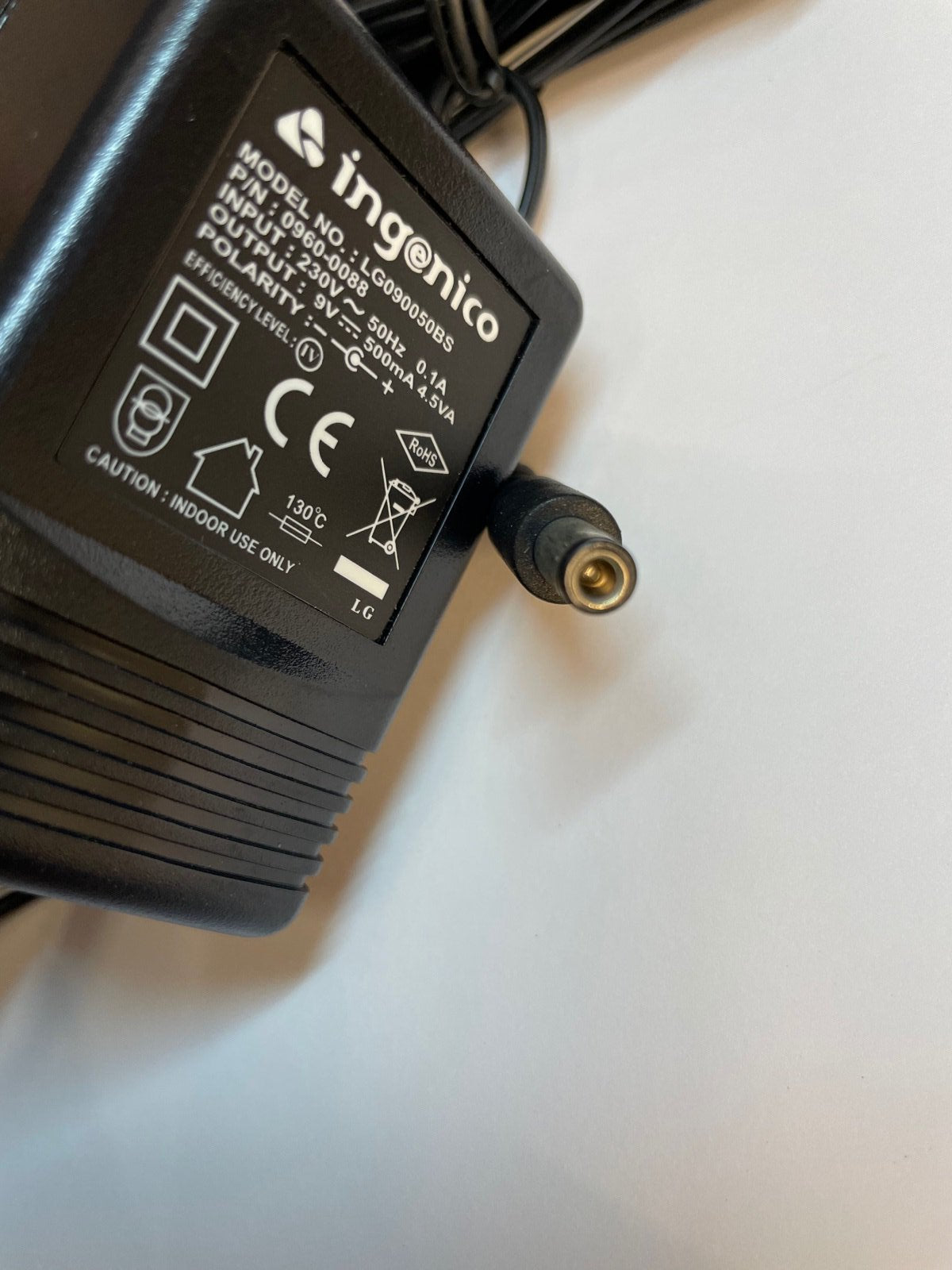 9V 500mA 4.5VA Unregulated AC-DC Adaptor Power Supply 5.5mm x 2.5mm Transformer