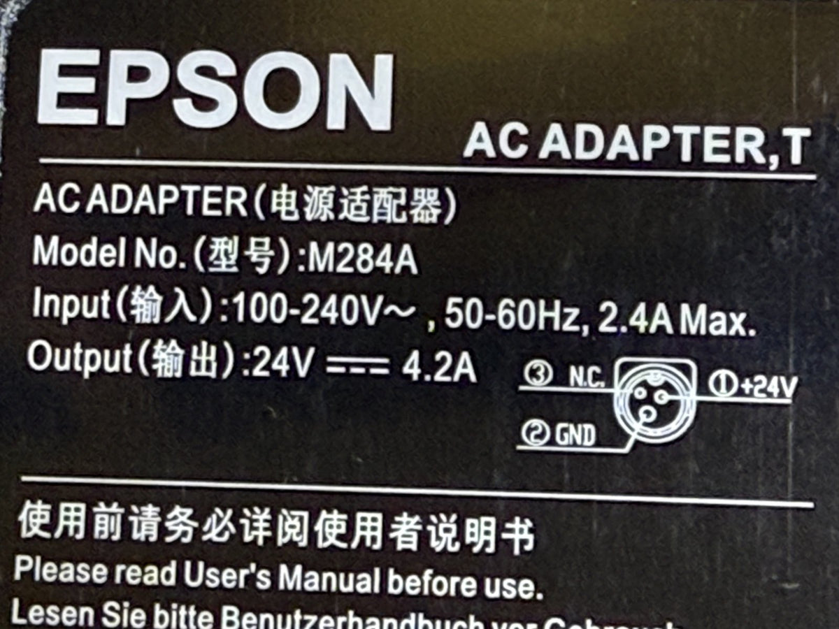 Replacement 24V 4.2A EPSON AC ADAPTER M284A 3 Pin Din 219542400 for Printer