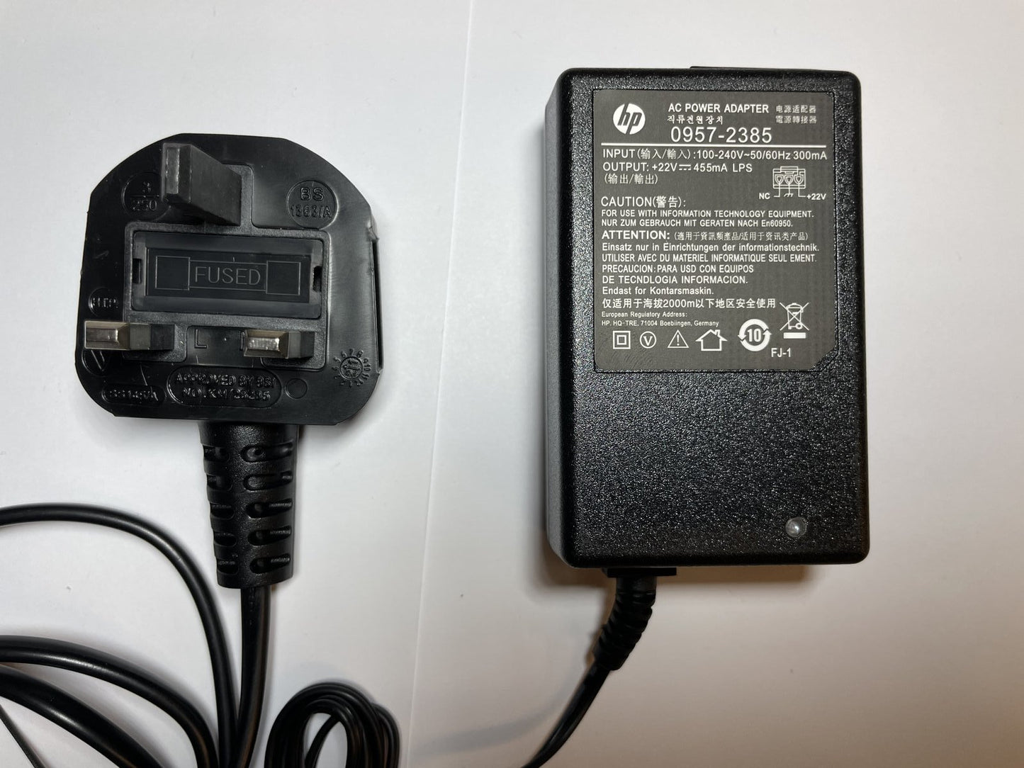 22V 455mA AC Adaptor Power Supply for HP Printer Deskjet 1514 All-in-One 4