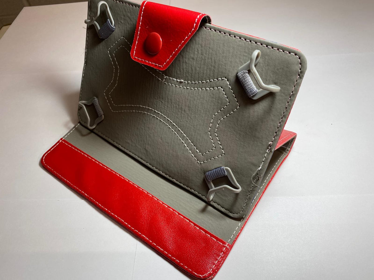 Red Multi Angle Case/Stand for Storage Options Scroll Excel/Essential 7" Tablet