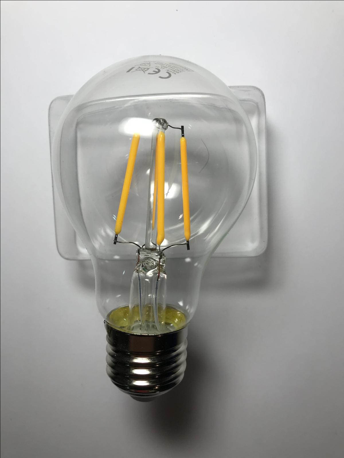 4x Wickes Vintage Filament LED GLS 6W = 60W ES A-Shape Warm White Light Bulb
