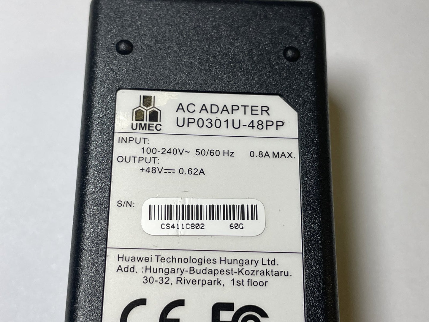 Replacement for CISCO 48V 48 V 0.38A 380mA AC/DC Switching Adapter Power Supply