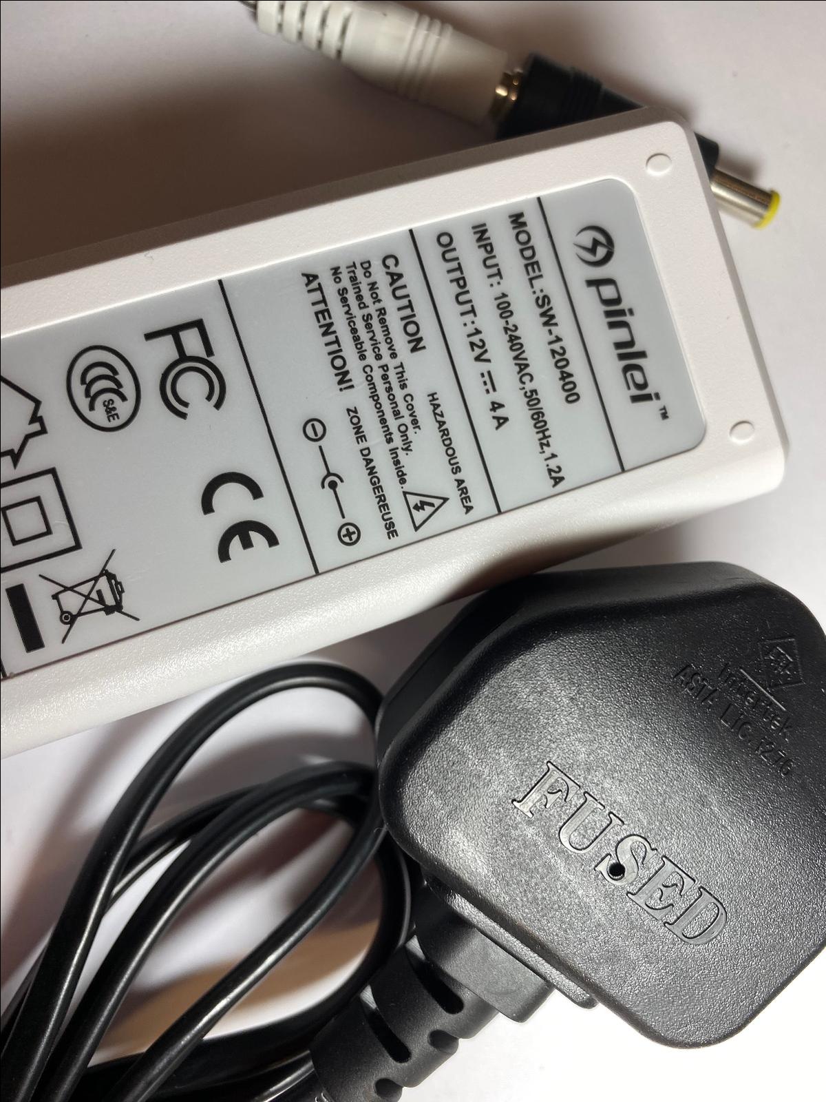 Replacement 12V 4A Switch Mode Power Supply for KTEC KSAPN0481200400M2 KT1240WIE