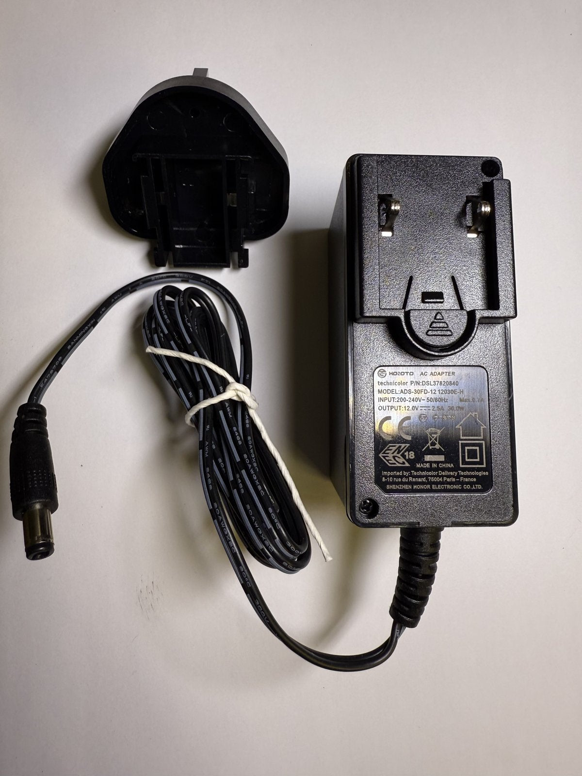 Replacement 12.0V 12V 2.5A 30.0W AC ADAPTER P/N DSL37620840 ADS-30FD-12 12030E-H