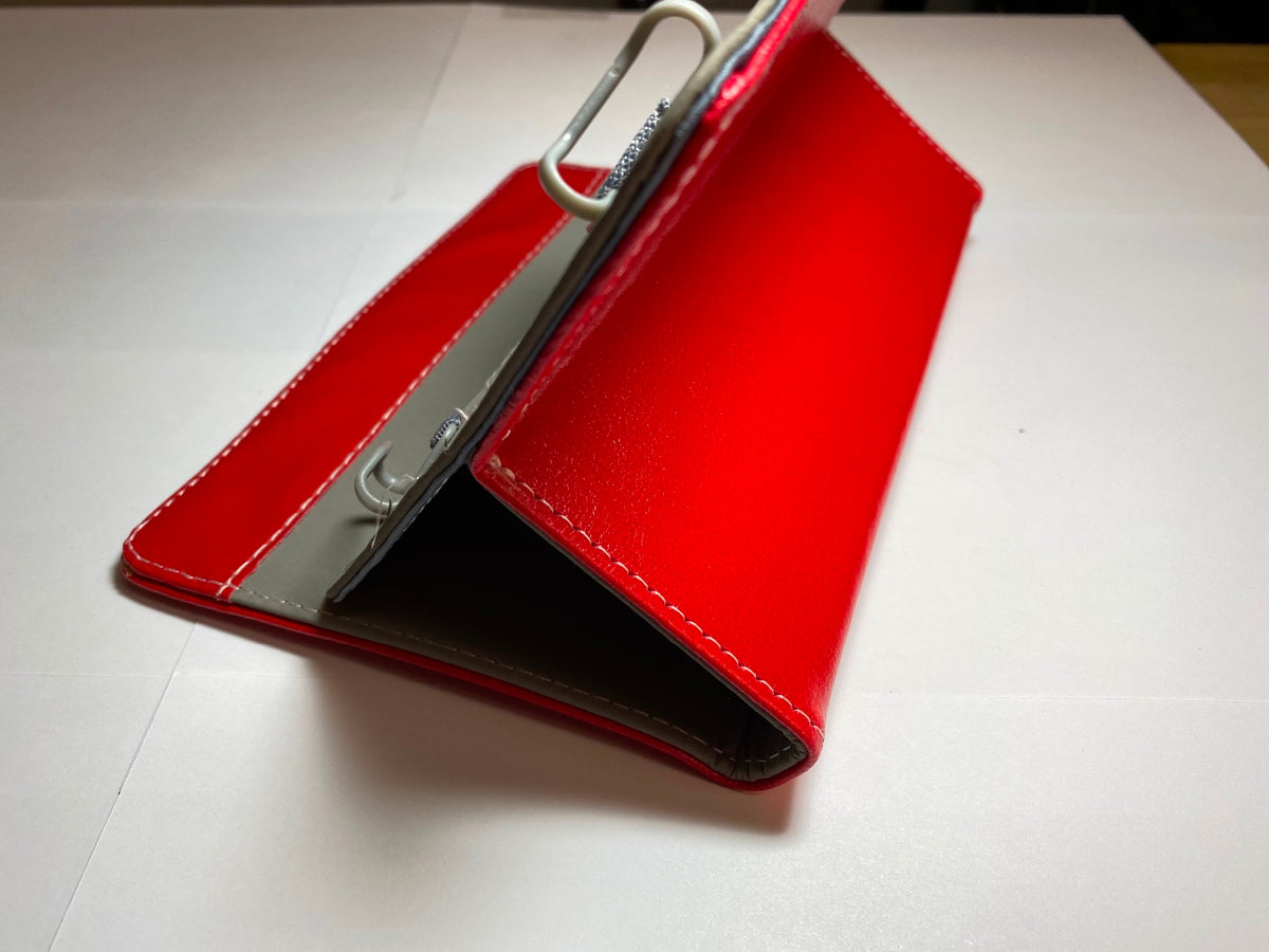 Red Multi Angle Case/Stand for Storage Options Scroll Excel/Essential 7" Tablet