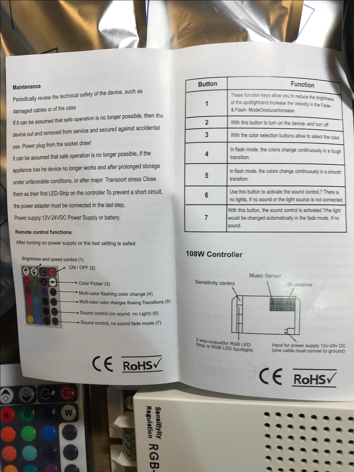 8 x 5M = 40M Colour Change RGB LED Strip Set with Music Controller + Power