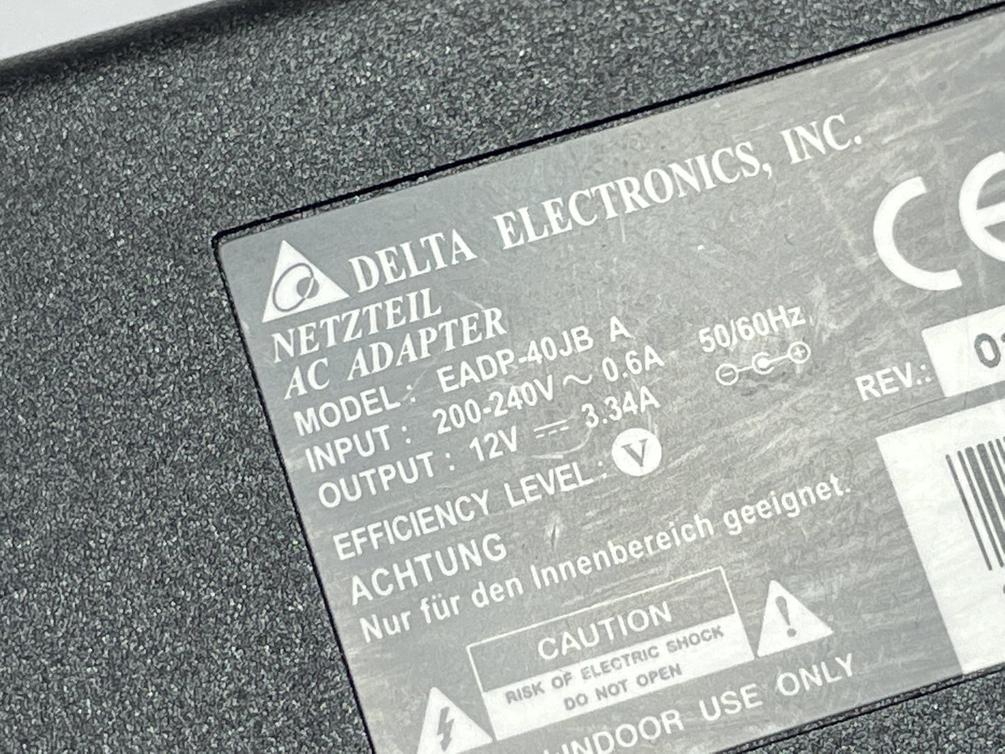 DELTA ELECTRONICS INC NETZTEIL AC ADAPTER EADP-40JB A 12V 3.34A POWER SUPPLY